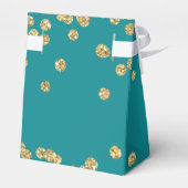 Ballotins Gold Turquoise 80e anniversaire Merci Confetti (Arrière)