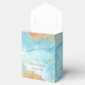 Ballotins Gold Turquoise Nom Abstrait Mariage moderne (Ouvert)