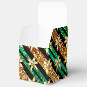 Ballotins Gold Vert & Black Faux Parties scintillant Gold Di