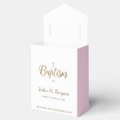 Ballotins Gold White Rose fille bébé Baptême Croix Merci (Ouvert)