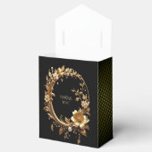 Ballotins Golden Floral Ornate Frame Favor Box (Ouvert)