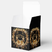 Ballotins Golden Floral Ornate Frame Favor Box (Ouvert)