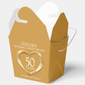 Ballotins Golden heart 50th wedding anniversary custom names (Ouvrir)