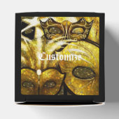 Ballotins Golden Mardi Gras Masques Cube Ballotin (Haut)