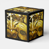 Ballotins Golden Mardi Gras Masques Cube Ballotin (Arrière)