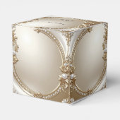 Ballotins Golden Ornate Frame with Pearls Favor Box (Arrière)