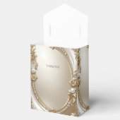 Ballotins Golden Ornate Frame with Pearls Favor Box (Ouvert)