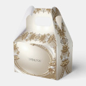 Ballotins Golden Ornate Frame with Pearls Favor Box (Arrière)