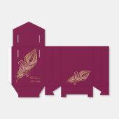 Ballotins Golden peacock feather for a desi party (Déplié)