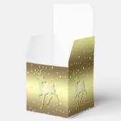 Ballotins Golden Reindeer Snowy Holiday Favor Box (Ouvert)