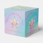 Ballotins Golden Unicorn Rainbow Merci Cupcake Box (Arrière)