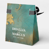 Ballotins Goth Floral Turquoise Et Or (Arrière)