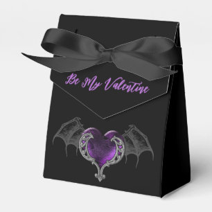 Ballotins Goth Purple Coeur Avec Bat Ailes Personnaliser