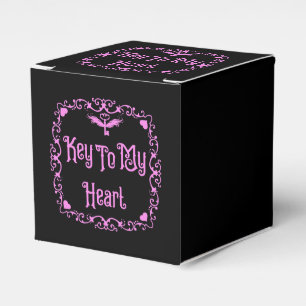 Ballotins Goth Valentine Clé De Mon Coeur Rose