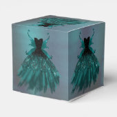 Ballotins Gothique Fairy Turquoise Gown | Fleur verte profon (Arrière)