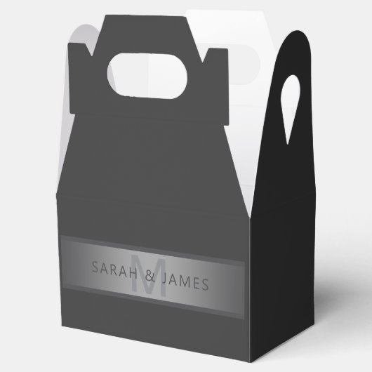 Ballotins Gradient gris foncé moderne Nom ou raison sociale (Ouvert)