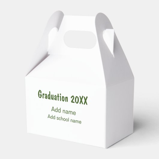 Ballotins Graduation 20XX ajouter nom année école vert moder (Verso)