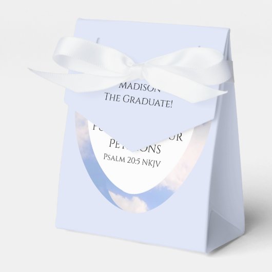 Ballotins Graduation Bible Verse Foi chrétienne Lumière Bleu (Verso)