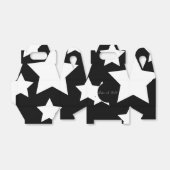 Ballotins Graduation moderne Énorme étoile Noir Blanc 2020 G (Déplié)