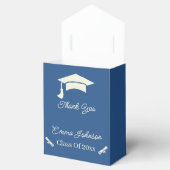 Ballotins Graduation Simple Beige Et Bleu Customisé (Ouvert)