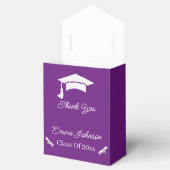 Ballotins Graduation Simple, Violet Et Blanc Customisé (Ouvert)