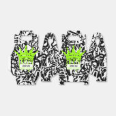 Ballotins Graffiti Couronne Merci vert noir (Déplié)