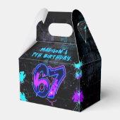 Ballotins Graffiti Neon Six Seven Birthday Favor Box (Arrière)