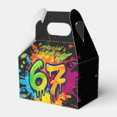 Ballotins Graffiti Six Seven Birthday Favor Box (Arrière)