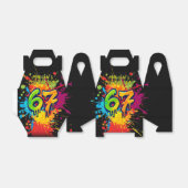 Ballotins Graffiti Six Seven Birthday Favor Box (Déplié)