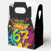 Ballotins Graffiti Six Seven Birthday Favor Box (Ouvert)
