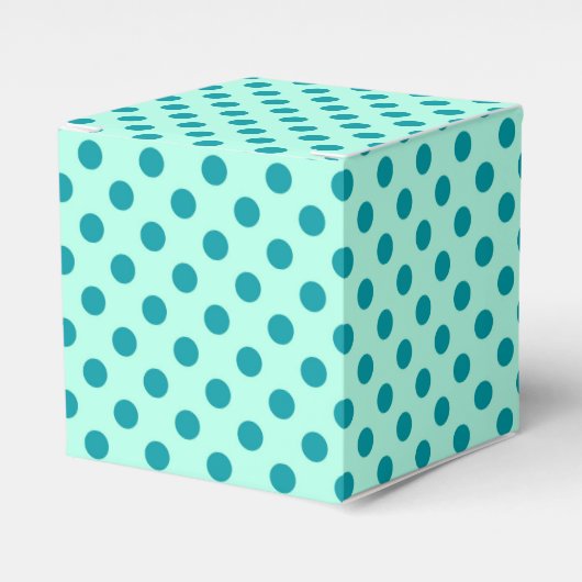 Ballotins Grands points rétro - aqua et turquoise (Verso)
