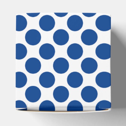 Ballotins Grands points rétro - bleu cobalt et blanc (Haut)