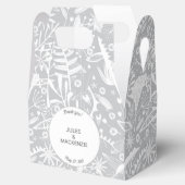 Ballotins Graphique moderne gris argenté floral (Ouvert)