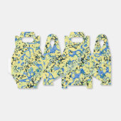 Ballotins Graphisme bleu jaune noir pointé Abstraction (Déplié)