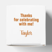 Ballotins Gras GRAD Burnt Orange sur White Graduation Party (Haut)