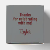 Ballotins Gras GRAD Dark Maroon sur Grey Graduation Party (Haut)