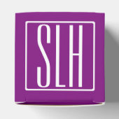 Ballotins Gras moderne 3 initiales Monogramme | Blanc et pou (Haut)