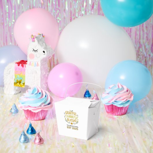 Ballotins Grateful, Thankful, Blessed Typography Family name (Fête)