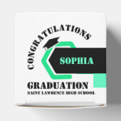 Ballotins Green Black White Graduation 2025 Custom Party (Haut)
