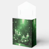 Ballotins Green Candles Christmas Holiday Gift Box (Ouvert)