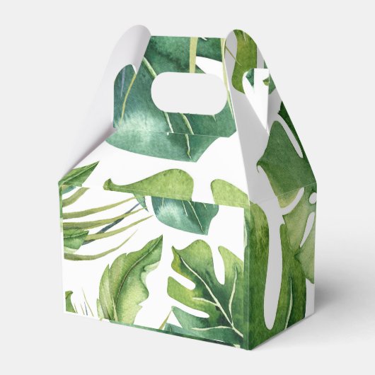 Ballotins Green Elegant Tropical Summer Palm Feuille Chic (Verso)