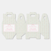 Ballotins Green Fancy Floral Baby Shower Gable Favor (Déplié)