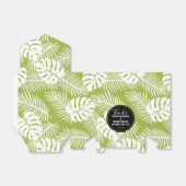 Ballotins Green Palm Leaves Rainforest Pattern (Déplié)