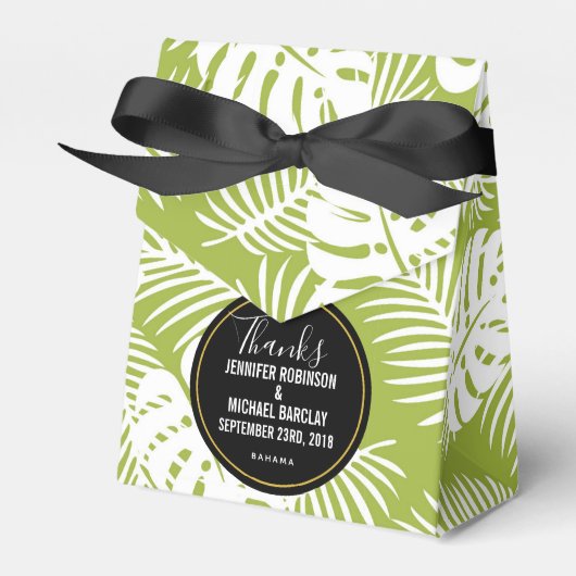 Ballotins Green Palm Leaves Rainforest Pattern (Verso)