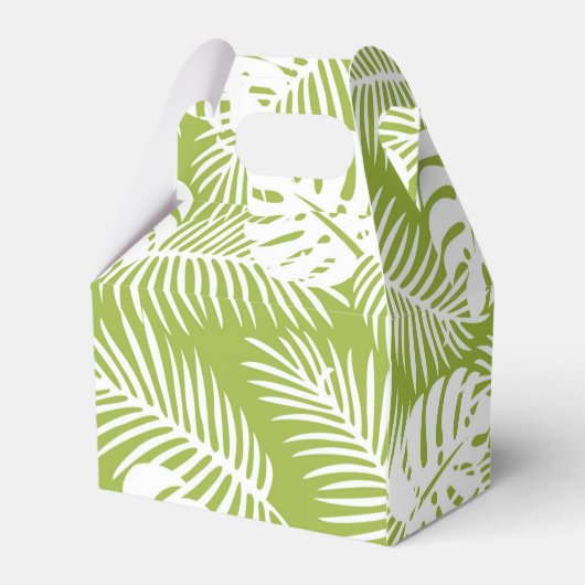 Ballotins Green Palm Leaves Rainforest Pattern (Arrière)