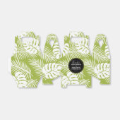 Ballotins Green Palm Leaves Rainforest Pattern (Déplié)