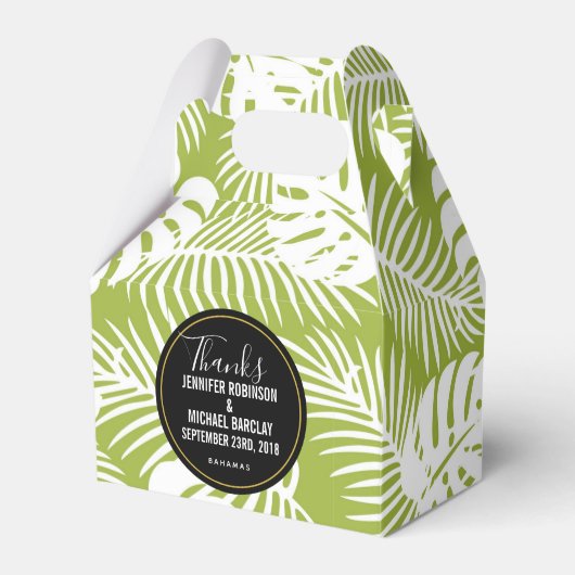 Ballotins Green Palm Leaves Rainforest Pattern (Verso)