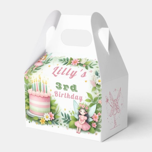 Ballotins Green Pastel Fairy Anniversaire - (Verso)