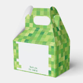 Ballotins Green Pixel Birthday Favor Box (Arrière)