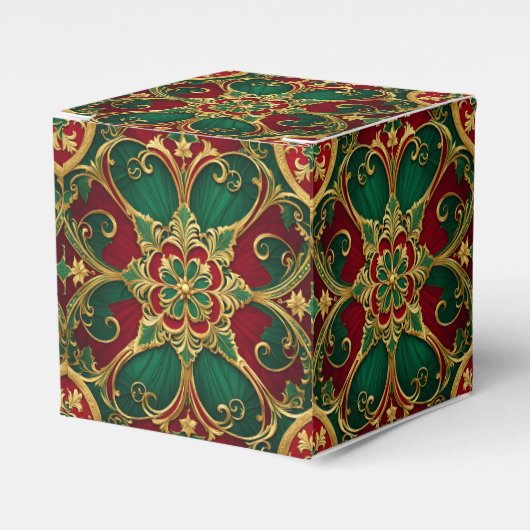 Ballotins Green Red Christmas Holiday Box (Verso)